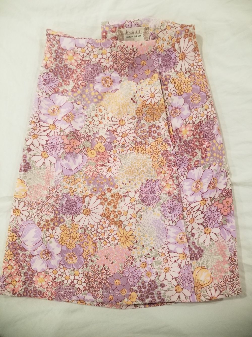 Altar'd State Lavender & Pink Floral Skirt with Pockets